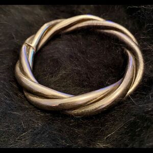 Mexican braided silver bracelet 